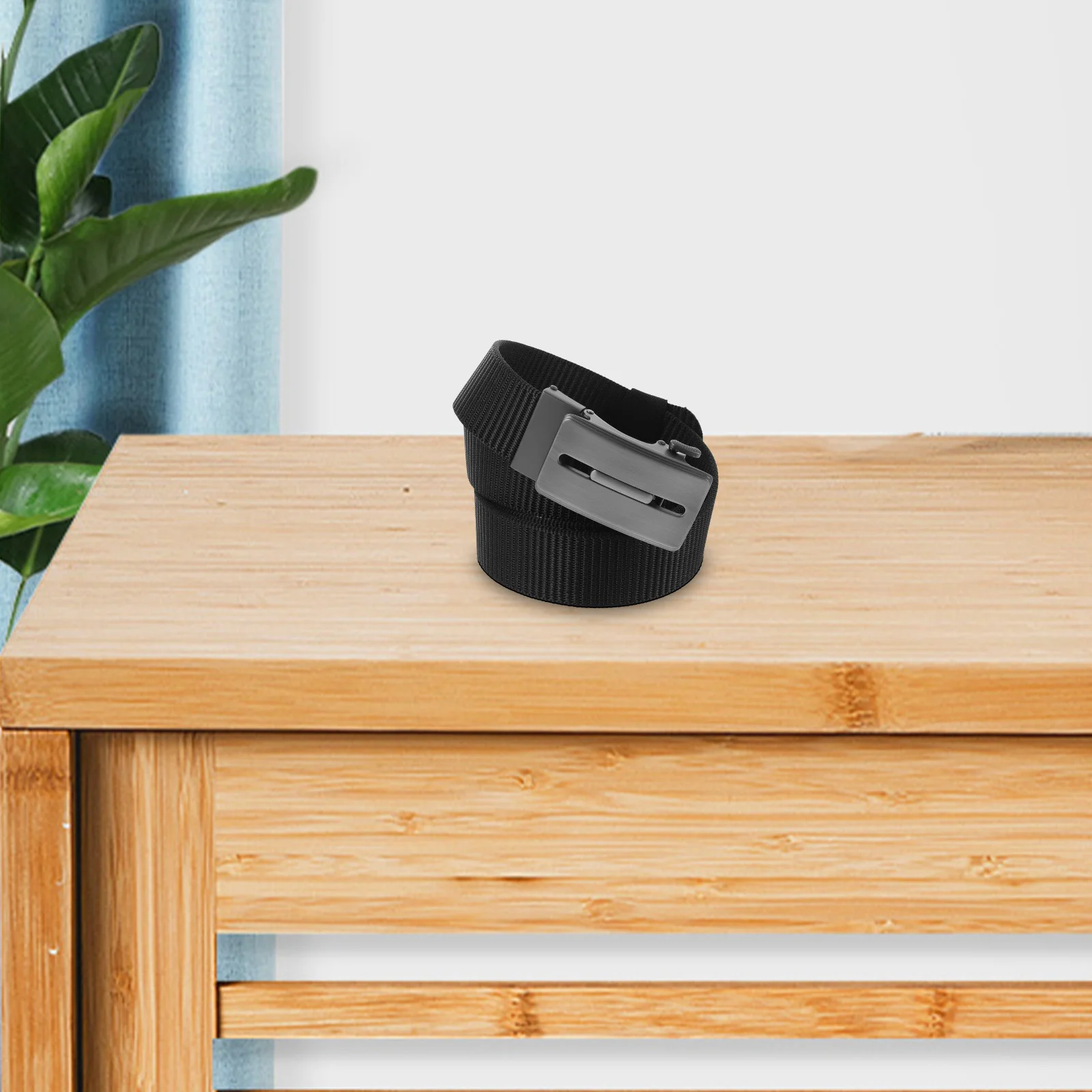 

Automatic Buckle For Elastic Belts For Men Men Automatic Buckle Belt No Holes Adjustable Strap 120Cm Black Waist Belt