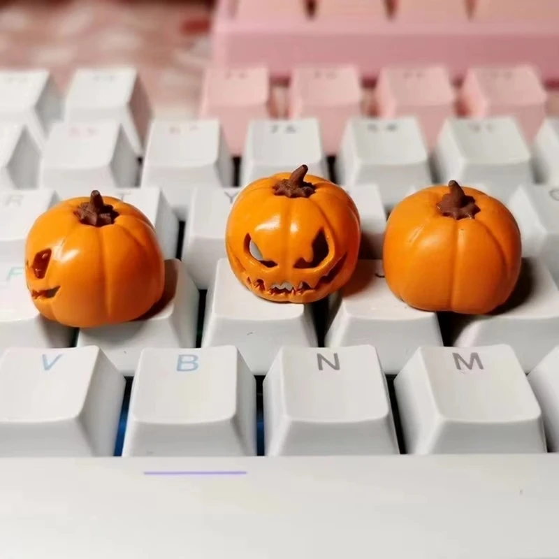 Keycap Resin Baru 2025 Keycap Buatan Tangan Labu Halloween untuk Kustomisasi Keyboard