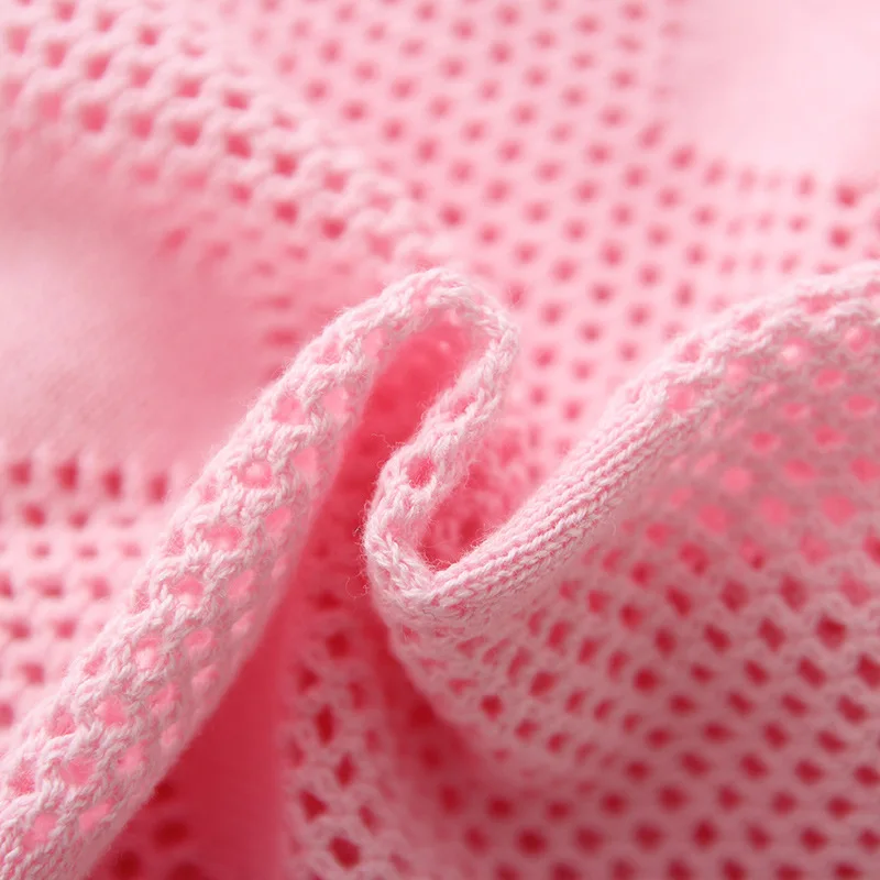 رقيقة الصيف طفلة سترة سترة شال الوردي قصيرة الأكمام معطف الشاطئ 6 12 24 شهر طفل رضيع فتاة الملابس الملابس