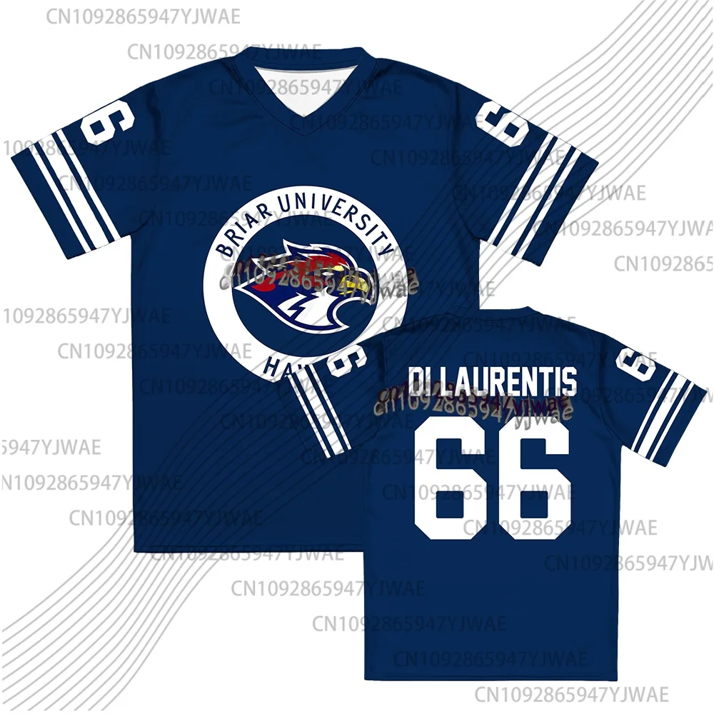 Off Campus Briar University Jersey Graham 44 22 DI LAURENTIS 66 Tucker46 T-Shirt V-Ausschnitt Kurzarm Damen Eltern-Kind-T-Shirt – Detail 12