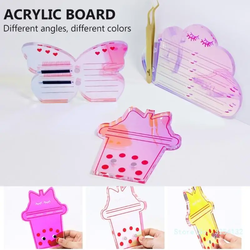 Acrylic Lashes Extension Hand Plate Lashes Holders Eyelash Extension Pallet Eyelashes Stand for Makeup Eyelash Extension