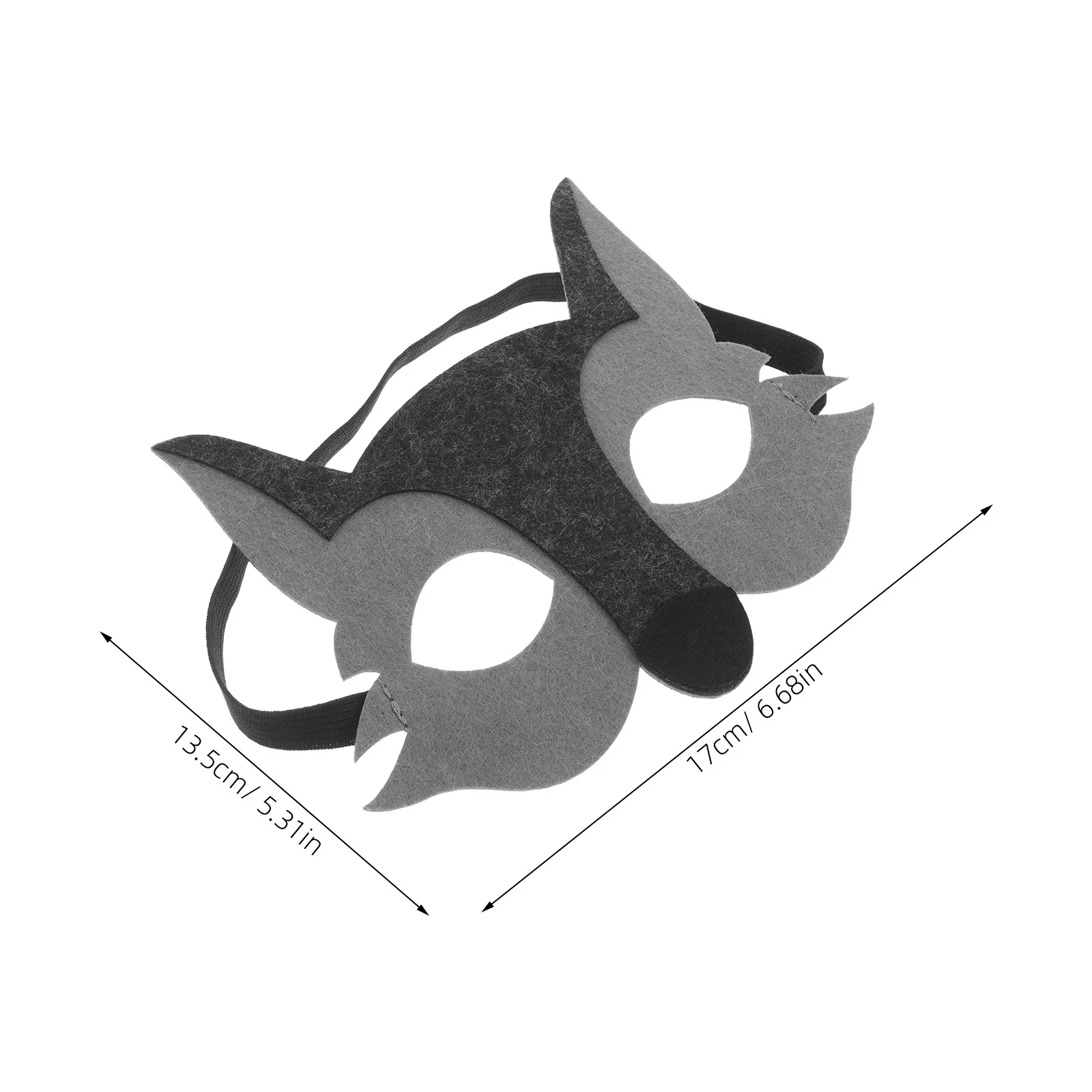 10pcs Cartoon Animal Masks Felt Wolf Mask For Kids Half Face Animal Party Mask Halloween Dress Up Costume Masquerade Masks
