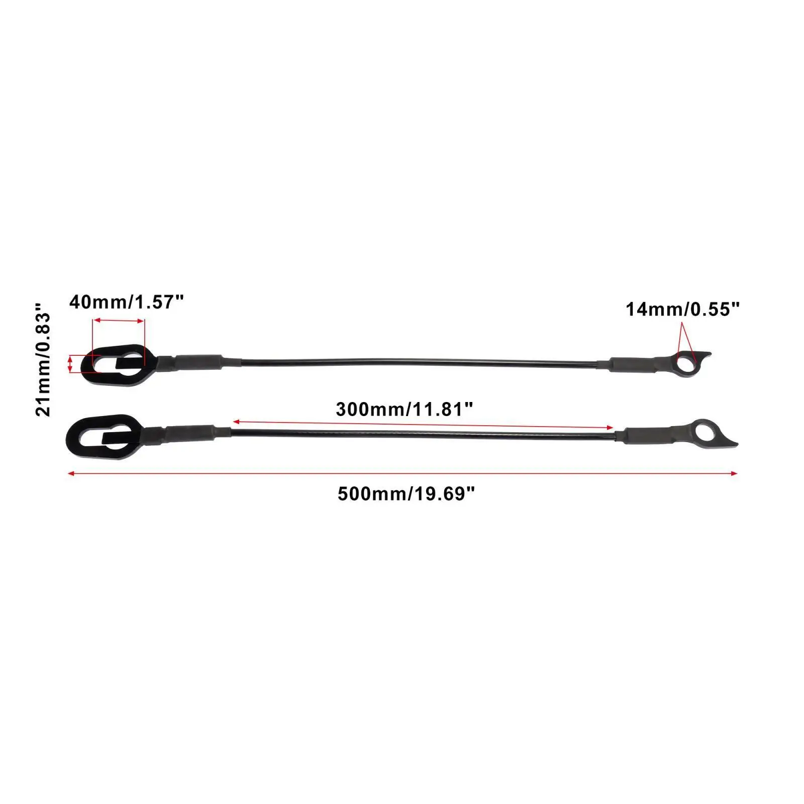 OE Numbers 55345124AB 55345125AB 38522 38535 Rear Tailgate Cables Compatible with For Dodge For Ram 1500 2500 3500