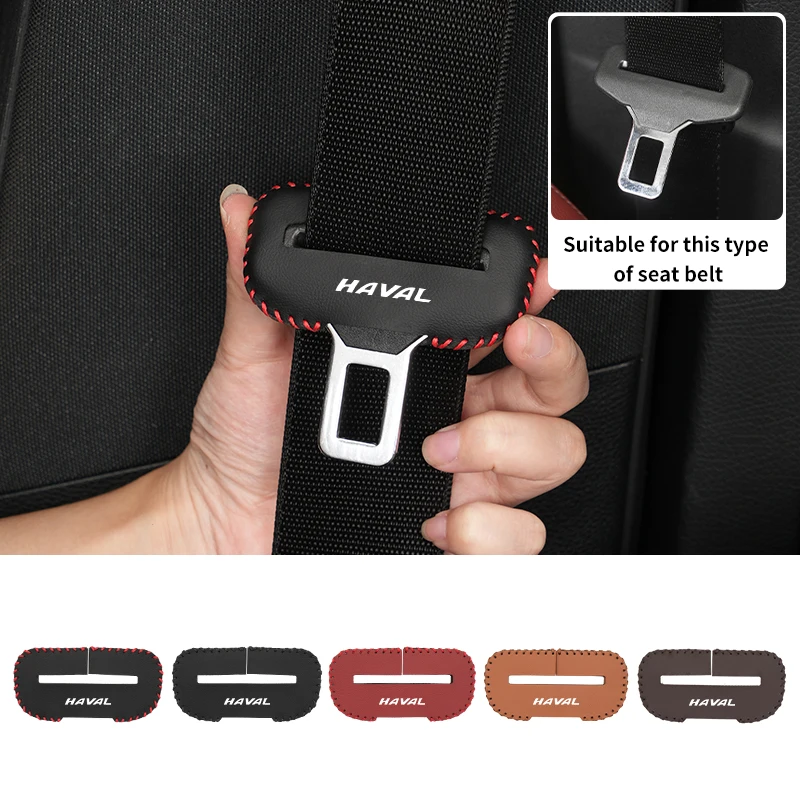

Car Seat Belt Buckle Protector Cover Leather Anti-scratch Pad Accessories For Great Wall Haval F7 H6 H2 H3 H5 H7 H8 H9 M4 F7X F7