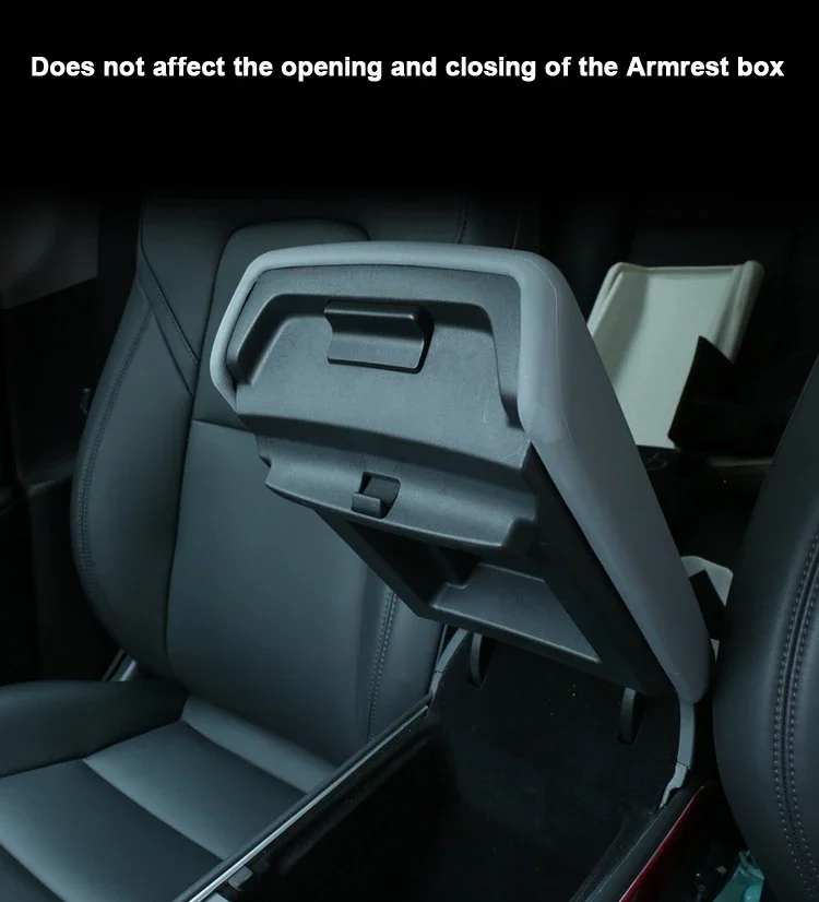 Für Tesla Modell 3 Y 2023 2025 Armlehne Schutz Box Abdeckung Weiß Weiche TPE Center Konsole Panel Pad M3H Highland 2024 Zubehör – Detail 5