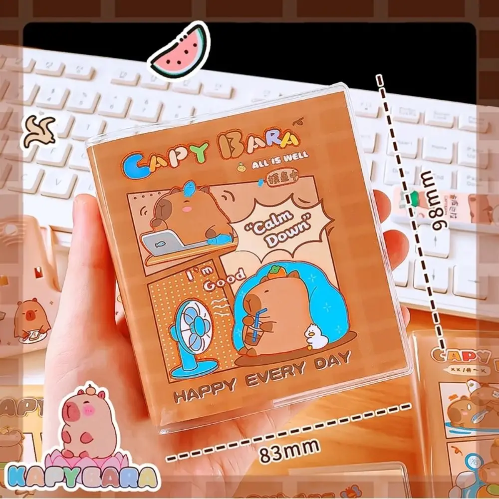 To Do List Cute Capybara Notebook Kawaii Portable Small Notepad Diary Cartoon Square Writing Pad Office