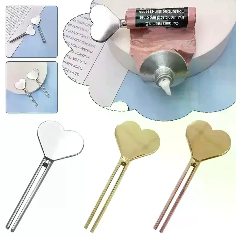 /TPz/Tube Press Clamp Lazy Manual Rotating Metal Toothpaste Squeezer For Cosmetic Skincare Hand Lotion Hair Dye Paste 1Pcs