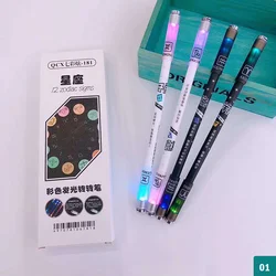 Cool Rotating LED Flash Gel Pen With Light Students Fashion 0.5mm Spinning Pen Luminous Colorful Rotary Pen