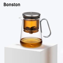 Bonston-Integrated Teapot with Glass Filter, Tea Maker,Magnetic switch tea maker, 700ml (23.67oz)