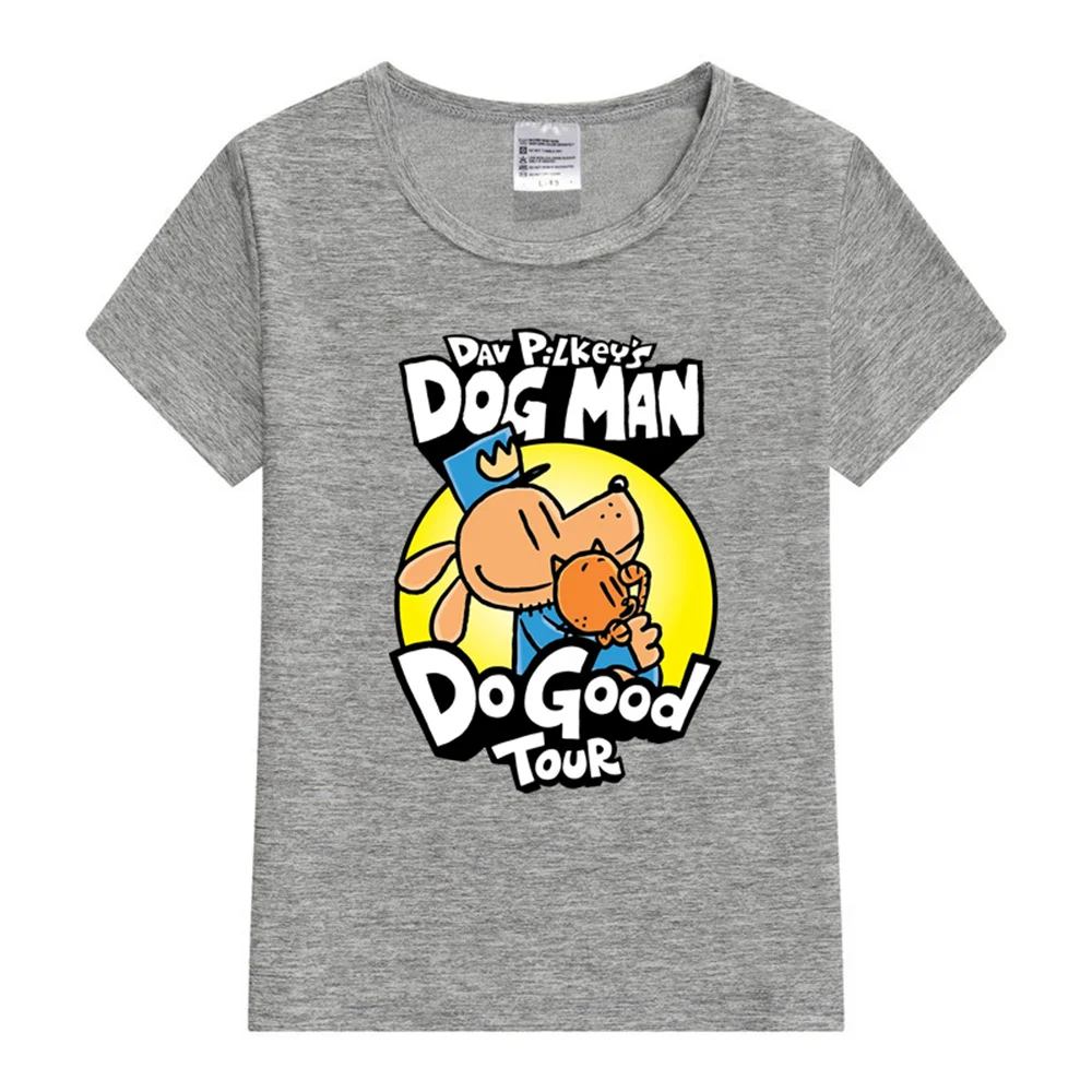 Dog Man Do Good Tour Kids T-Shirt Boy Girl T-shirt Fashion Print Short Sleeve O-neck Boy's Funny Tee Top Gift For Kids Clothing