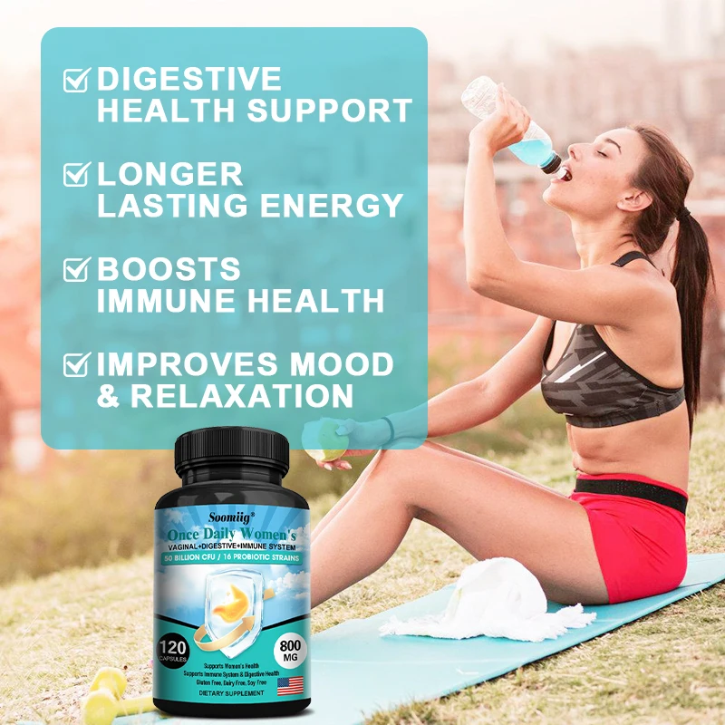 Prebiotics + Probiotics, Digestive Supplement for Digestive Health, Promotes Regularity and Gut Health, 120 Capsules