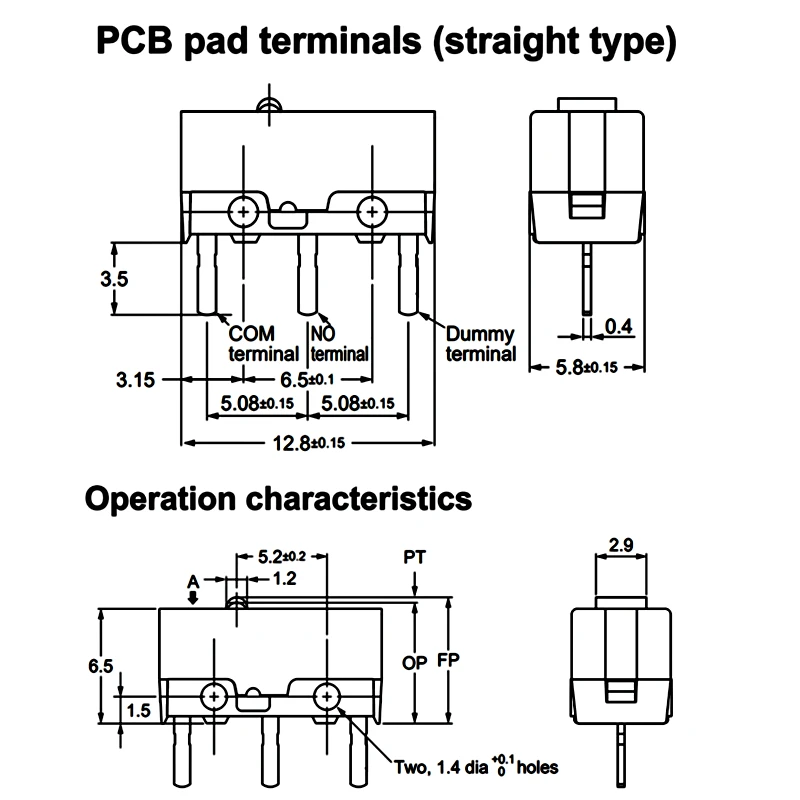 original New Authentic Mouse Micro Switch D2FC-F-7N Mouse Button Fretting D2FC-E-7N D2FC 10M 20M OF 50M 60M