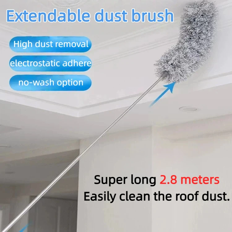 Microfiber Feather Duster Extendable Duster with Extra Long Pole Bendable Head Long Handle Dusters for Cleaning Ceiling Cars