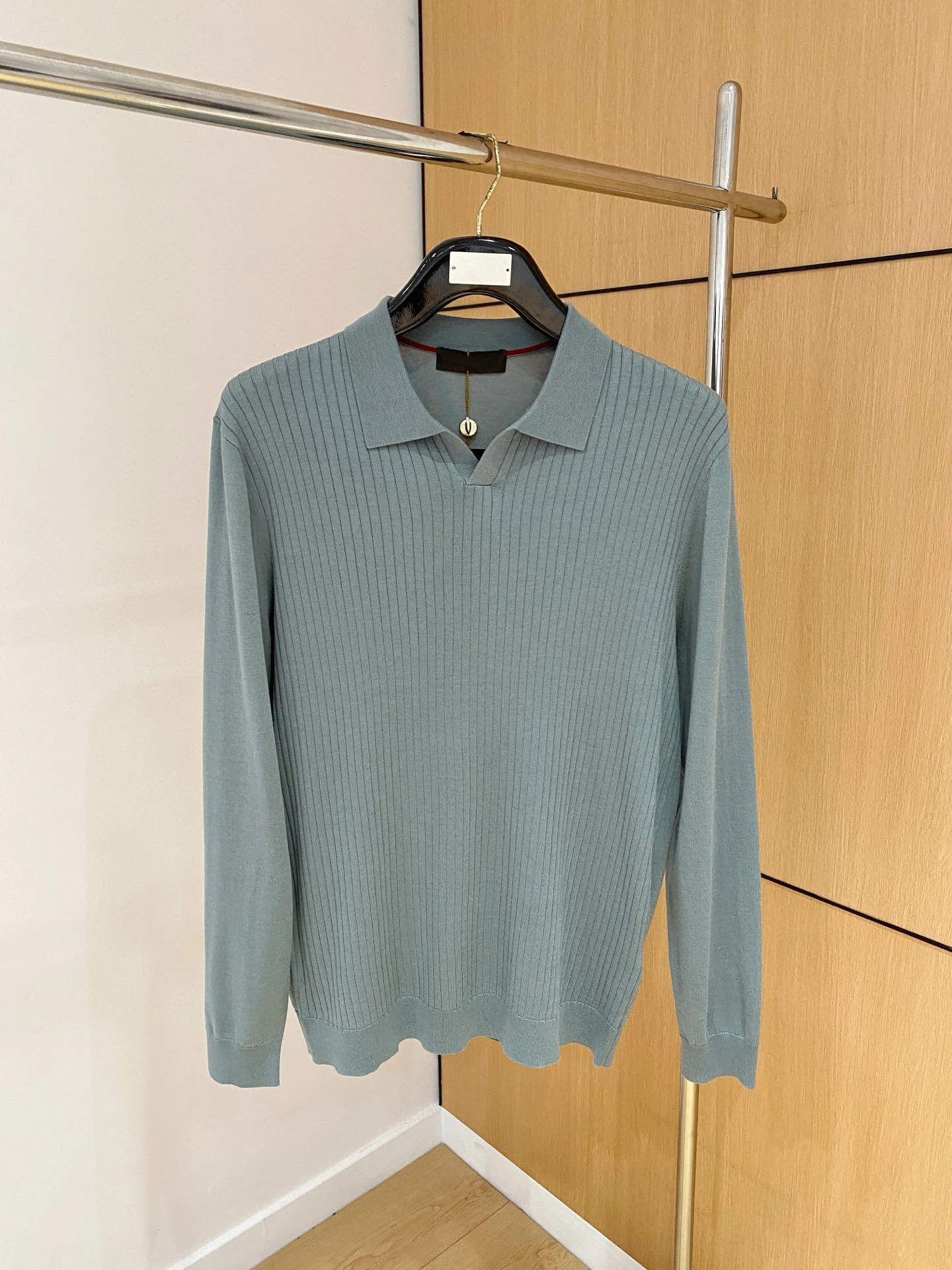 Autumn Winter Knitted Cotton Casual Long Sleeve  Shirt Men's Business Base Layer T-shirt Fashion Urban Style Regular Fit