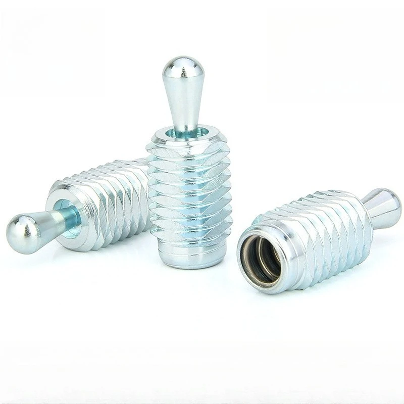 M12 Lateral Thread Spring Plunger 2215 VCN527 Index Locating Pin Zinc Plated Mechanical Positioning Column Jig Fixture Fastener