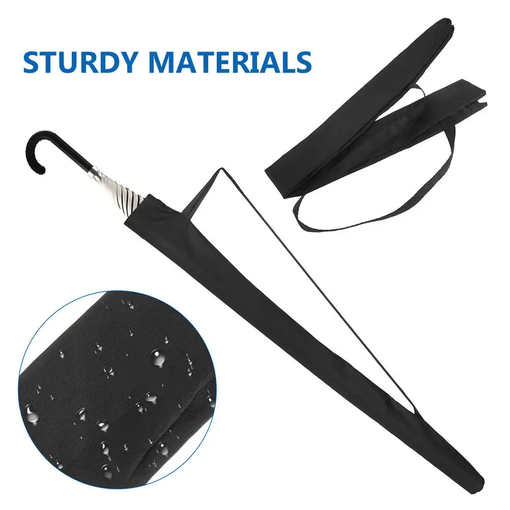 Umbrella Bag with Strap Heavy Duty Pongee Material Rain Resistant Umbrella Storage Pouch for Large Long Handle Umbrellas Indoor