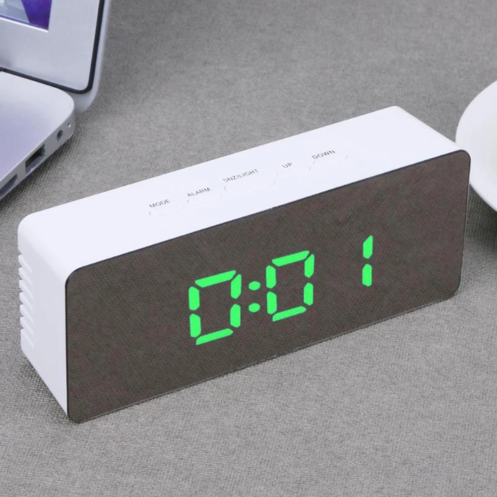 

Mirror Led Digital Alarm Usb Powered Wake Mode Large Display Time Frequency Snooze Function For Bedroom Office Use Usb Led