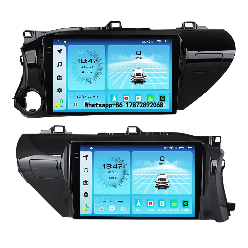 M6 PRO Android 12 QLED Car Multimedia Audio System for Hilux 2015 2020