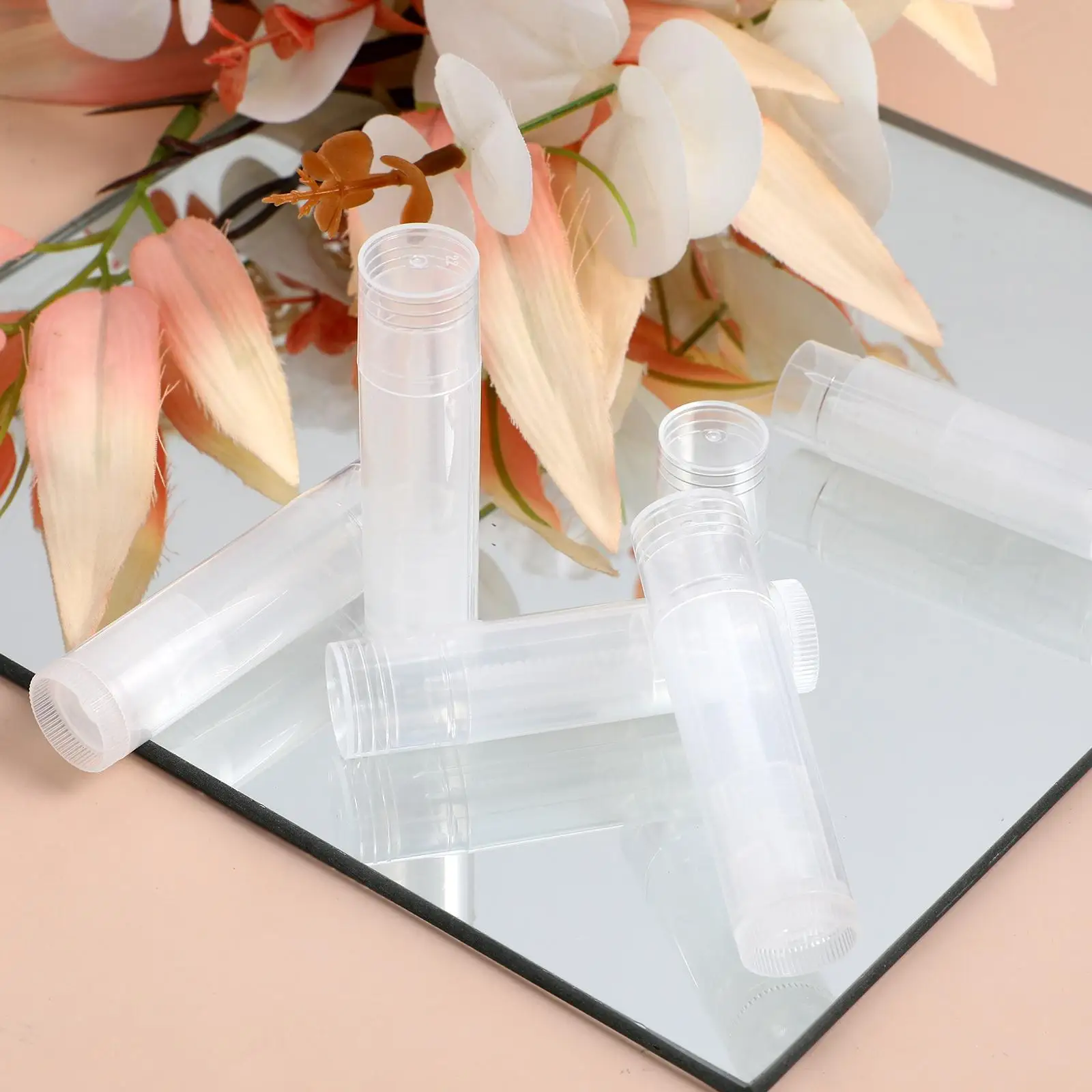 

50 Pcs Clear Lip Gloss Balm Tube Container Lipstick Tubes Sun Protection Travel