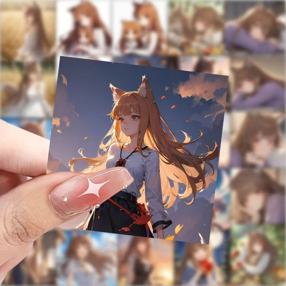 Spice e Wolf Anime Adesivos para Meninas, Holo Cartoon Sticker, Notebook, Laptop, Bagagem, Mercador, O Sábio, Decalque, 10 pcs, 30 pcs, 59pcs