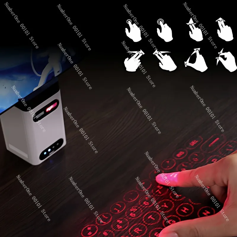 Projection Virtual Laser Holographic Keyboard Mouse Infrared Wireless Bluetooth Computer Mobile Phone Power Bank