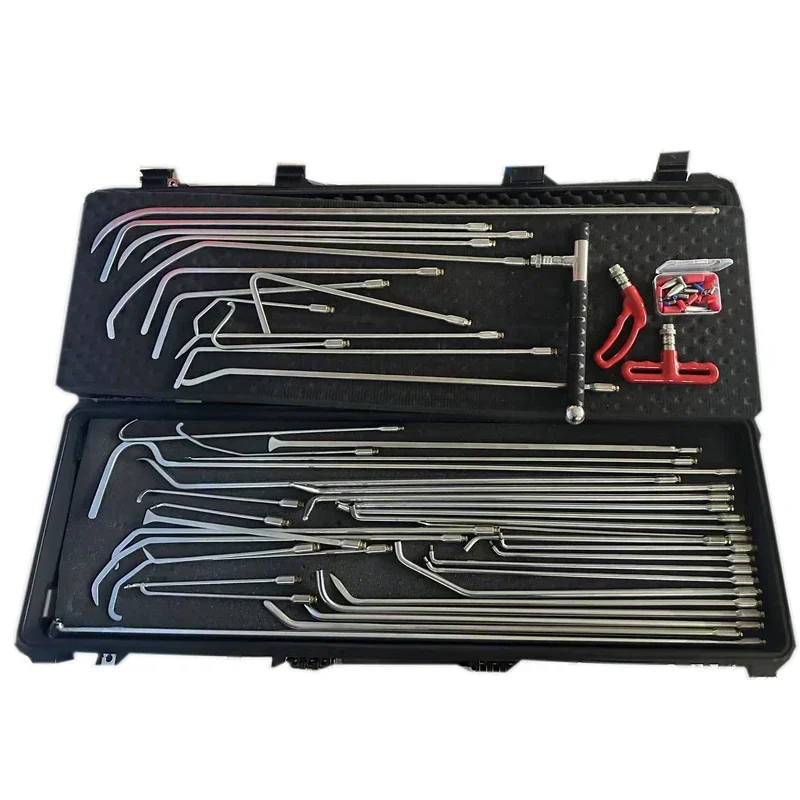 Car dent repair 45 piece set quick release hook set dent sheet metal replaceable handle top bar tool