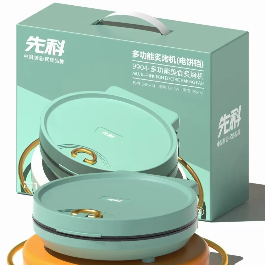 Multi‑Function Electric Pancake Maker Double‑Sided Heating Electric Grill Griddle Household Countertop Electric Roasting Pan