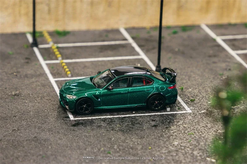 Tarmac Works 1:64 Alfa Romeo Giulia GTAm Green Metallic Diecast Collector's Vehicle Model Car