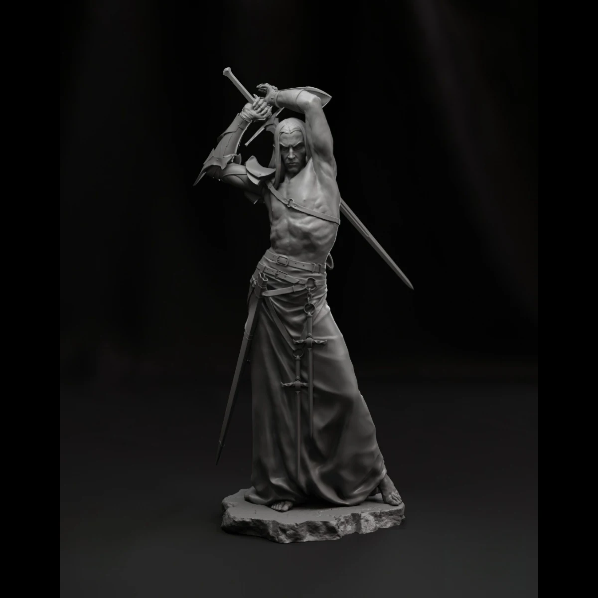 Kit de modelo sem pintura de figura de resina 1/24, samurai europeu antigo, sem montagem e sem pintura GK