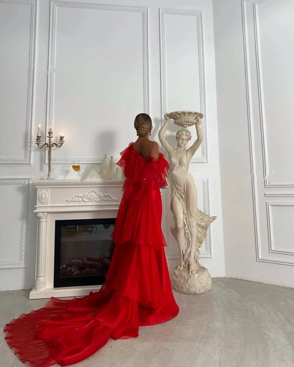 Vestido de cetim com babados, vestido de flora, vermelho, sereia cetim, um ombro, manga curta, baile de formatura, até o chão, árabe, elegante