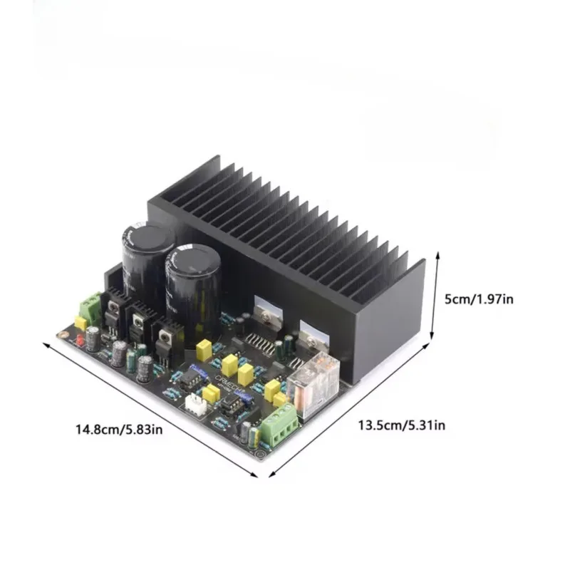 KYYSLB TDA7293 สเตอริโอ 2.0 เครื่องขยายเสียงโมดูล Power OP07 DC 5534 Pre amplification Gold PCB