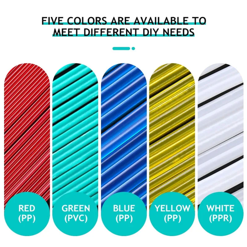 Imagem -04 - Plastic Welding Rods Grupo pp pe Pvc Abs Polipropileno Welding Sticks Car Bumper Repair Tools para Plastic Welder 20cm 50 Pcs 100 Pcs