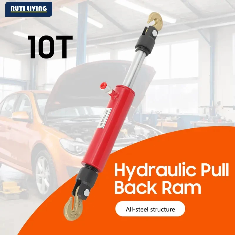 10T Ratchet Buckle Auto Body Collision Repair Hydraulic Tensioner Pulling Cylinder Jack Reversing Oil Cylinder Automotive Body