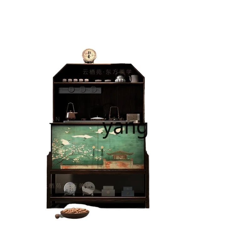 

yjq home entrance cabinet living room household solid wood dining side storage tea room side cabinet
