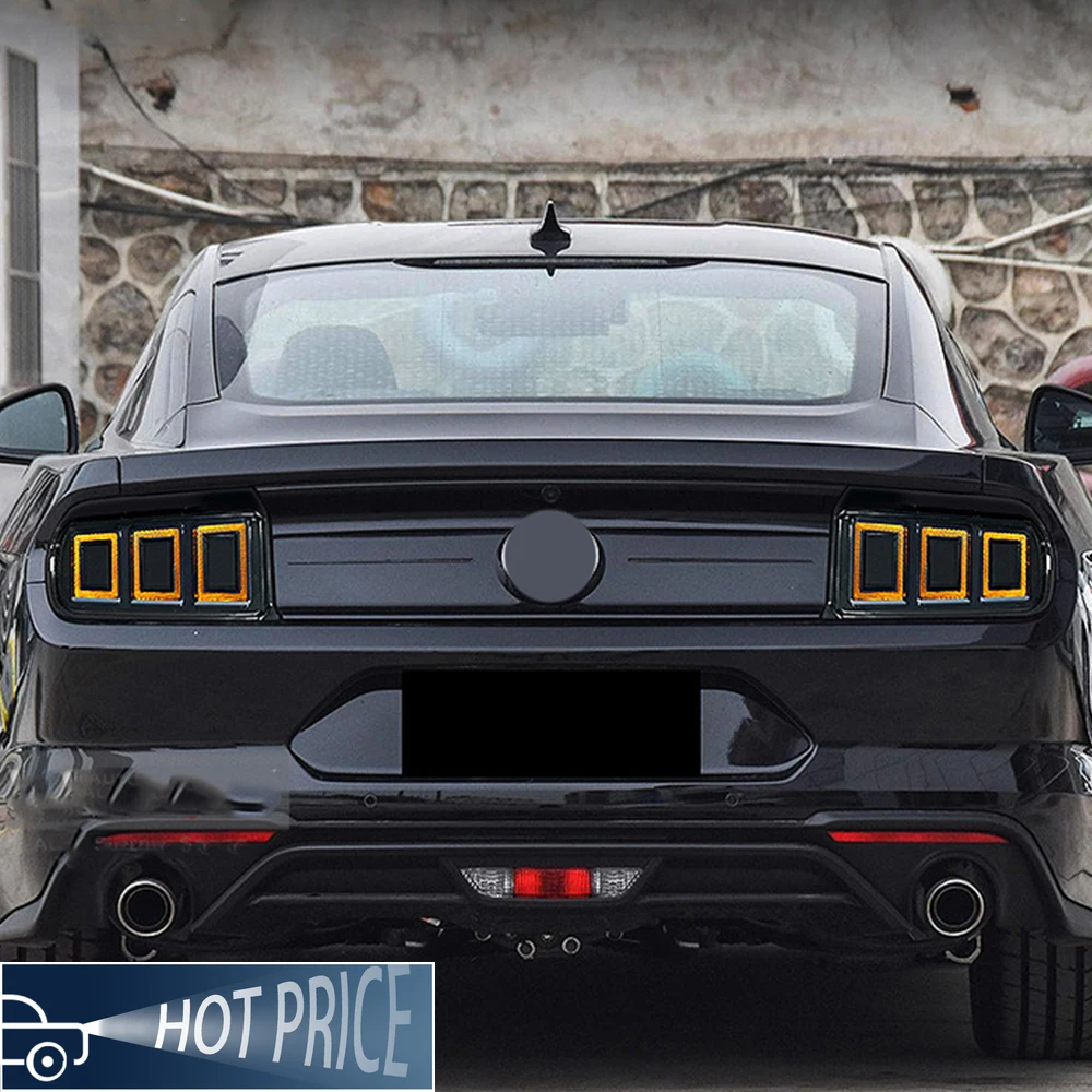 

Для Ford Mustang 2015-2023 светодиодные автомобильные задние фонари в сборе, обновленный новый стиль, сигнальные огни с эффектом запуска, инструменты, автомобильные аксессуары