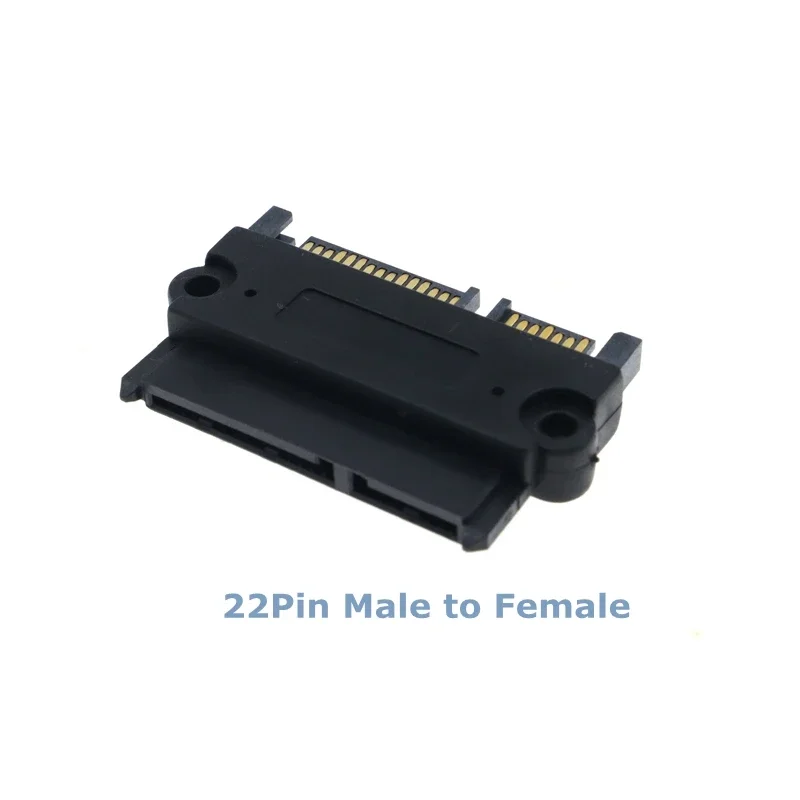 

Best Quality SATA Male to SATA Male Adapter Converter 22Pin Sata With 7pin+15pin FeMale Chassis Power Adapter