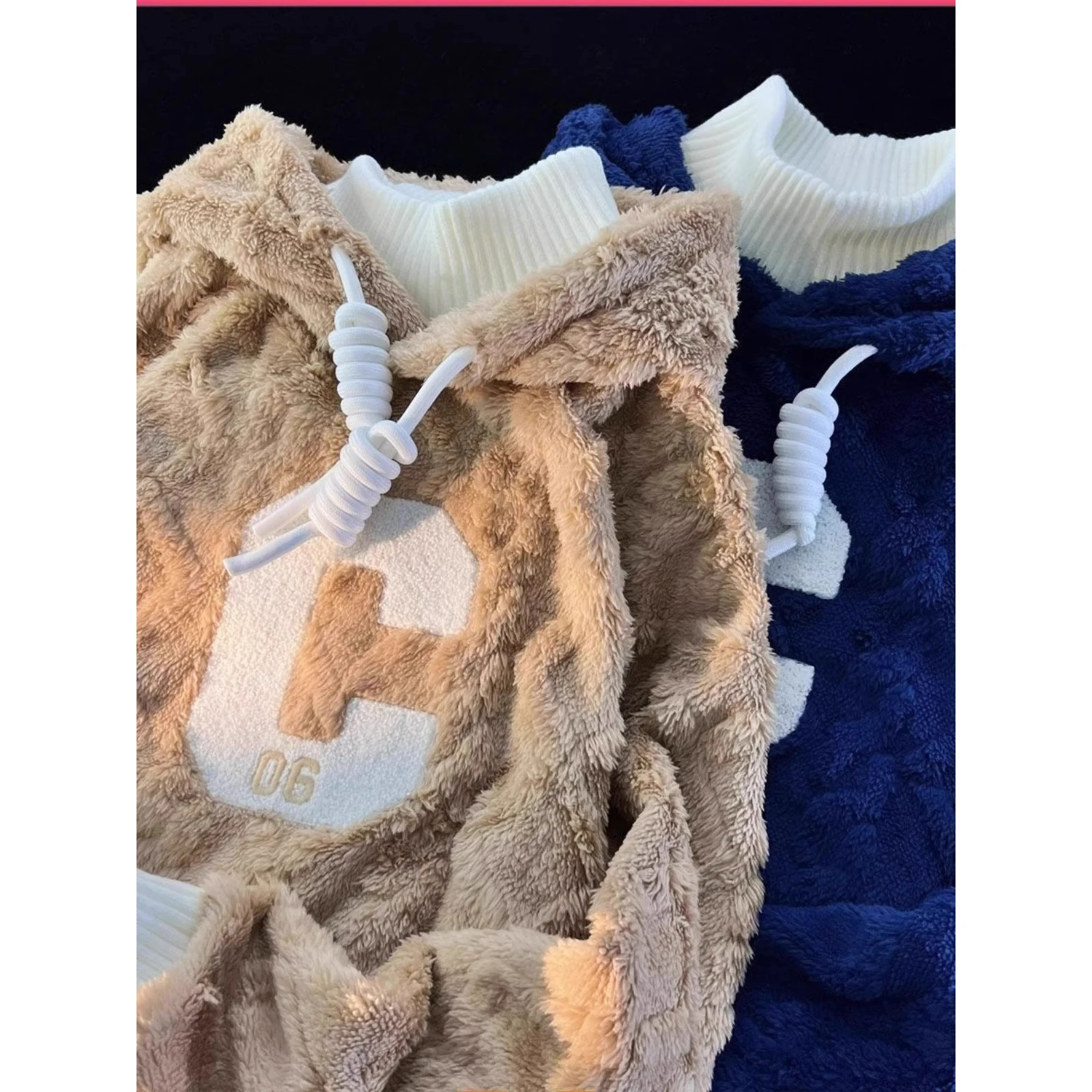 

Большой размер на подкладке в американском стиле с капюшоном Jaet, искусственный вязаный свитер из двух предметов для мужчин, осень-зима, Новое поступление