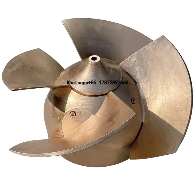 The Impeller of Submersible Axial Flow Pump Spiral Blades Polished Finish Horizontal Mounting 1-year Warranty Is Made Tin Bronze