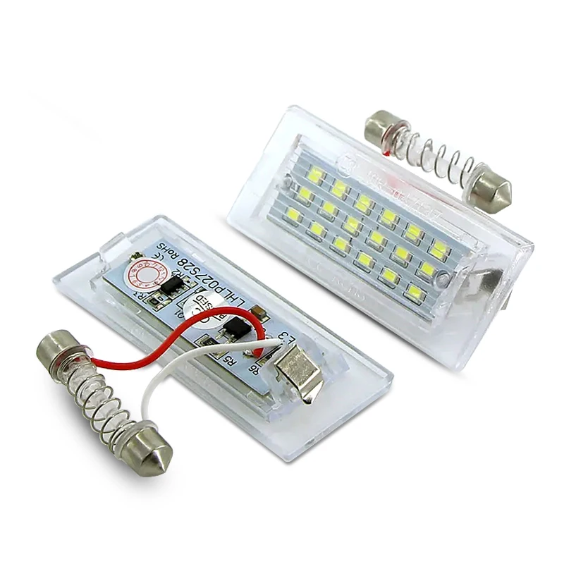 2Pcs For BMW X5 E53 1999-2006 X3 E83 2003-2010 White LED Number License Plate Light