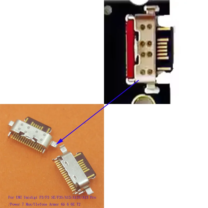1-50 шт. USB-зарядное устройство, разъем Type-C для Umidigi A13S, A13 Pro, F3 SE, F3S, Power 7 Max, Ulefone Armor 6, 6E, T2, 6S