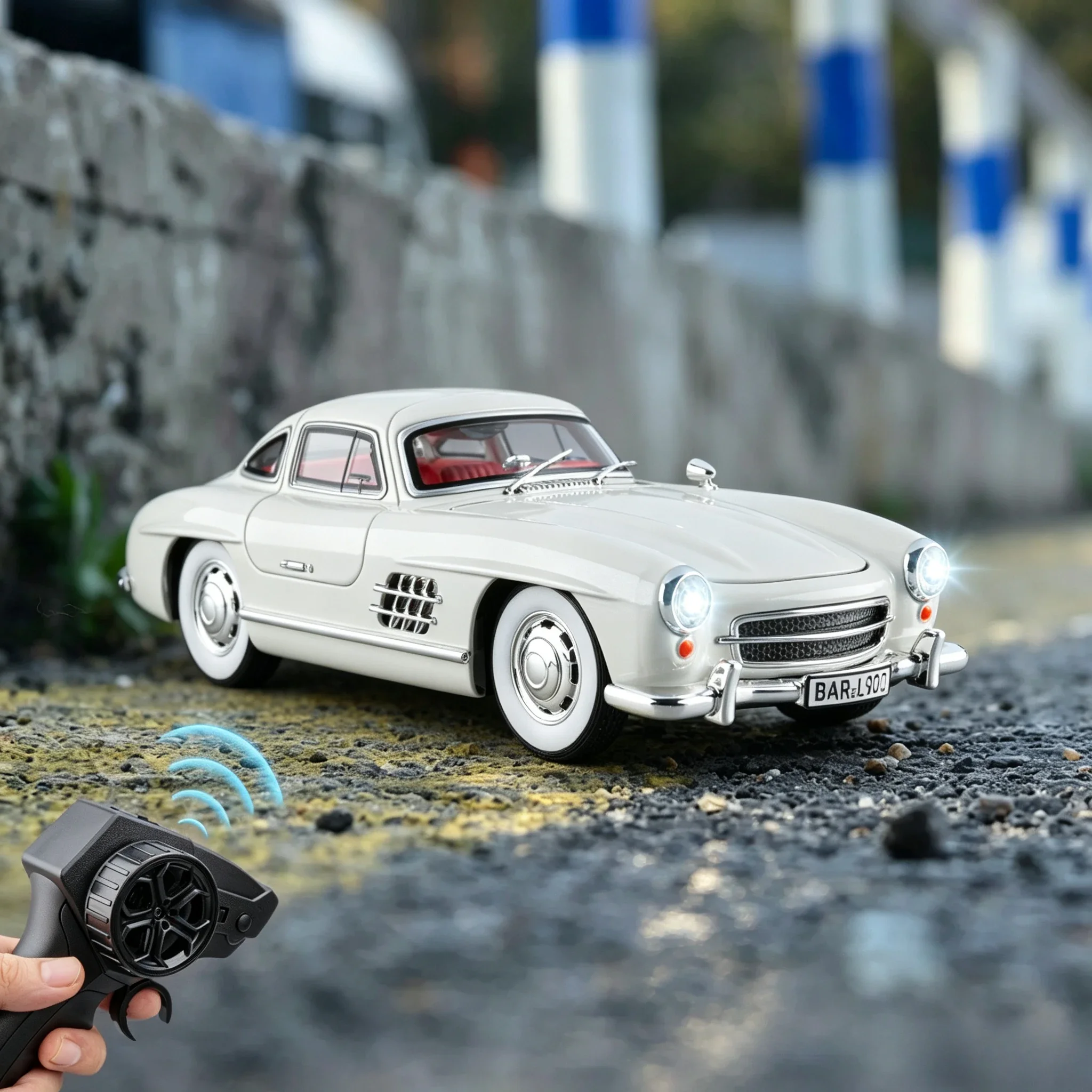 Remote control version 1:24 300SL Bolide Alloy Model Car Diecasts Metal Casting Sound and Light Car For Vehicle