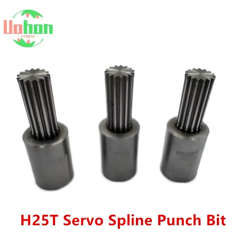 12.7mm H25T Servo Spline Rotary Broach Punch Tools Output Shaft Punching Bit Holder High Speed Steel Material Can be Customized