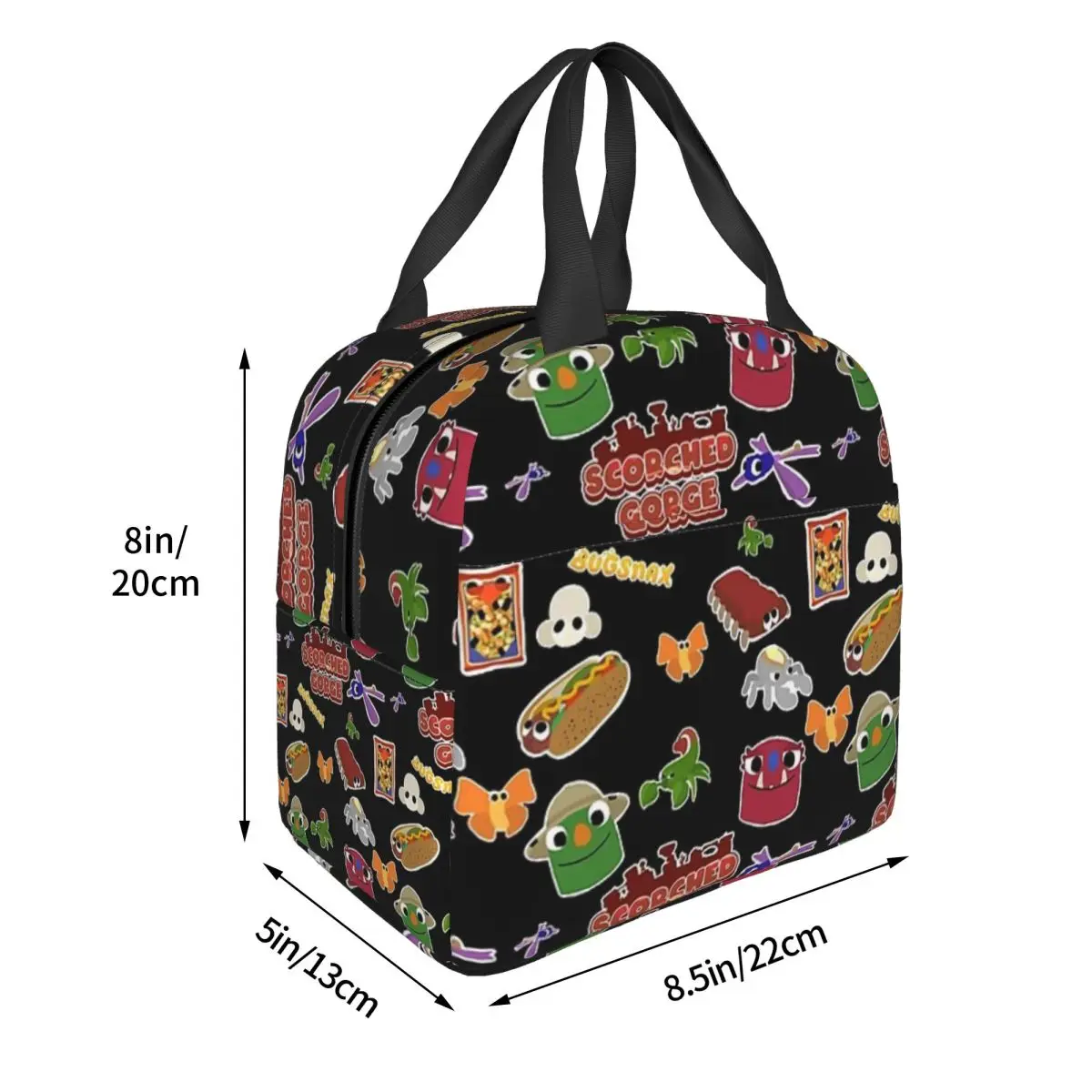 Bugsnax Fan Art Scorched Gorge Lunch Bags Insulated Bento Box Portable Lunch Tote Resuable Picnic Bags Cooler Thermal Bag