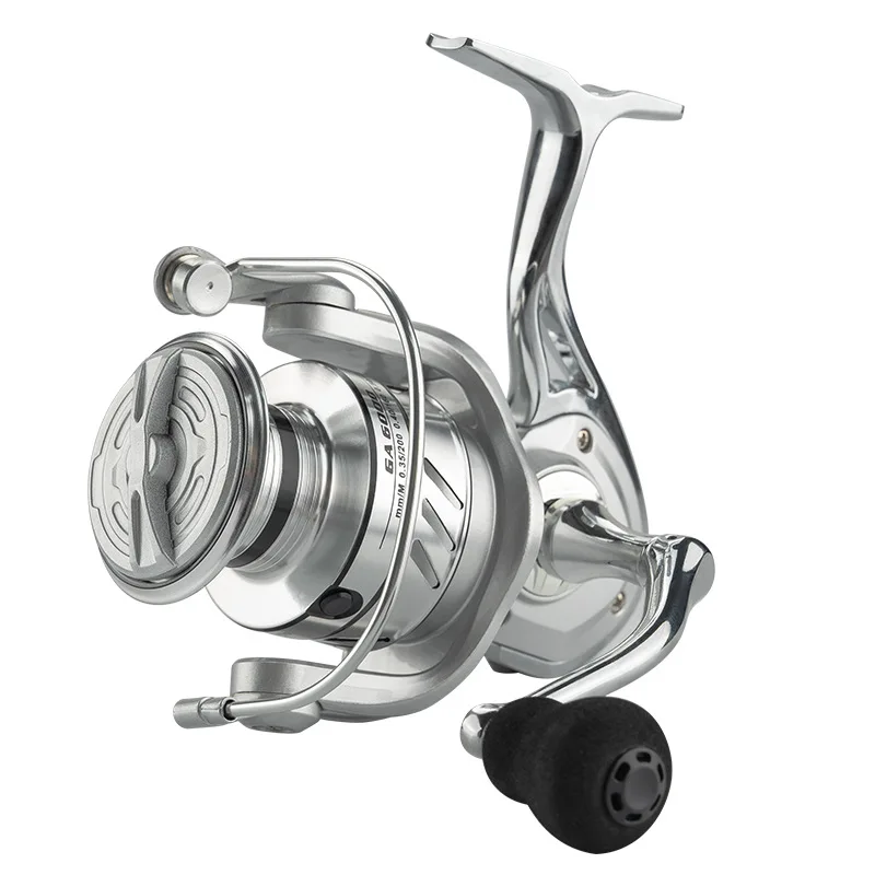 All-metal fishing reel ga series spinning wheel speed ratio 5.2.1 braking force 8kg high-strength wheel base 1000-7000 model