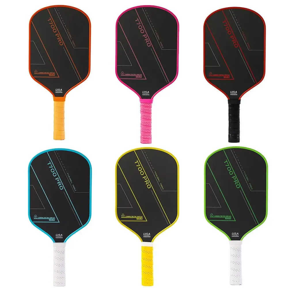 

T700 PRO Pickleball Paddles Матовая поверхность Углеродное волокно Pickle Ball Paddle Амортизирующие Нескользящие Профессиональные игровые принадлежности