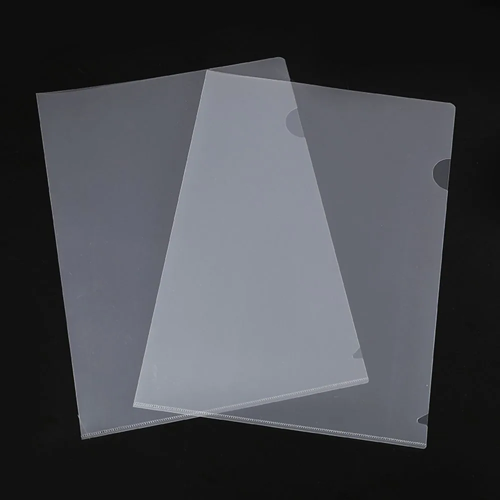 1/5PCS L Shape A4 File Folder Transparent File Classify Paper Protectors Two Page Folder Organizer Tool Storage Pockets