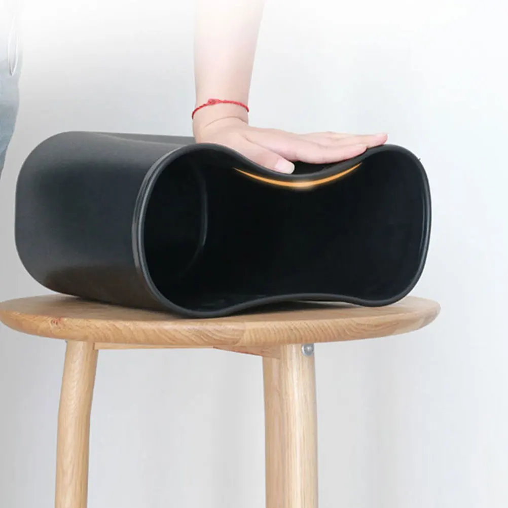 

1Pcs Flameretardant Waste Bin Plastic Garbage Container Multifunction Storage Basket Office Home Trash Can Simple Decorative
