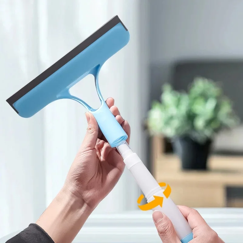 3 In 1 Multifunctional Glass Wiper With Watering Can Glass Cleaning Tool Household And Automotive Mirrors Window Glass Scraper C