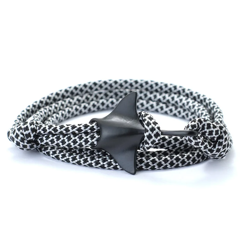 Manta Bracelet for Men, Double Layer Adjustable Paracord