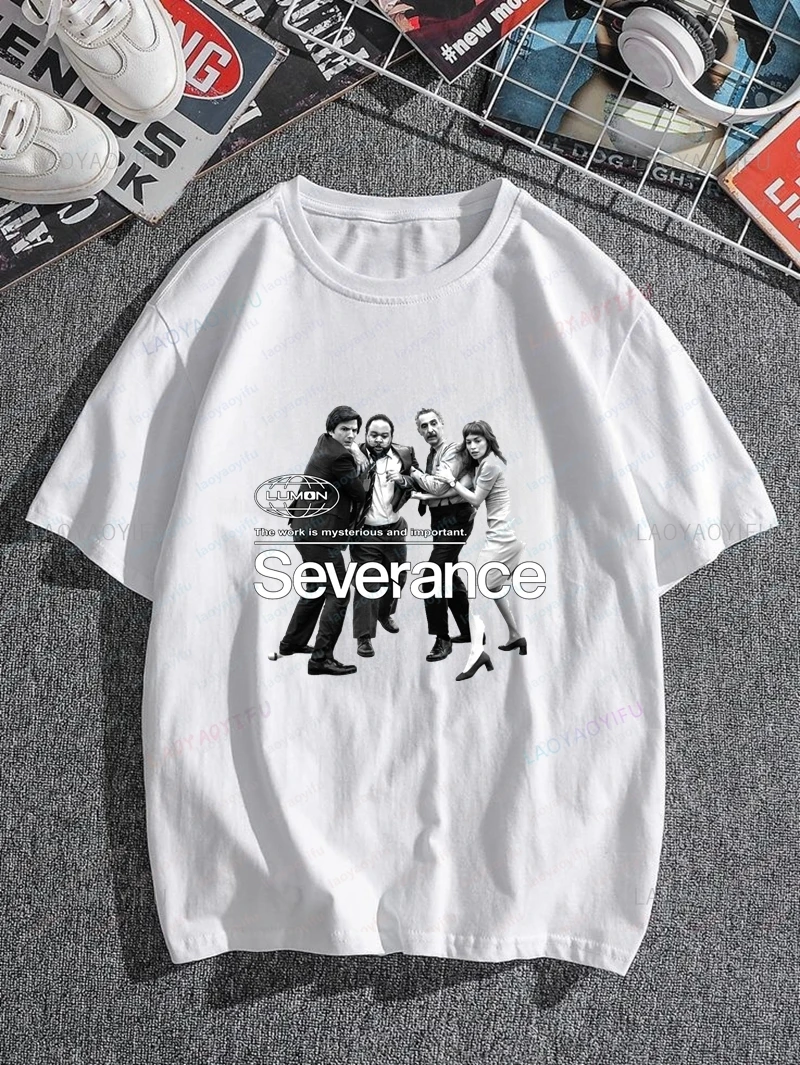 Lumon Macrodata Refinement, Severance Classic Poster Print T-shirt, Stylish Casual Streetwear, Unisex Cotton Crewneck T-shirt